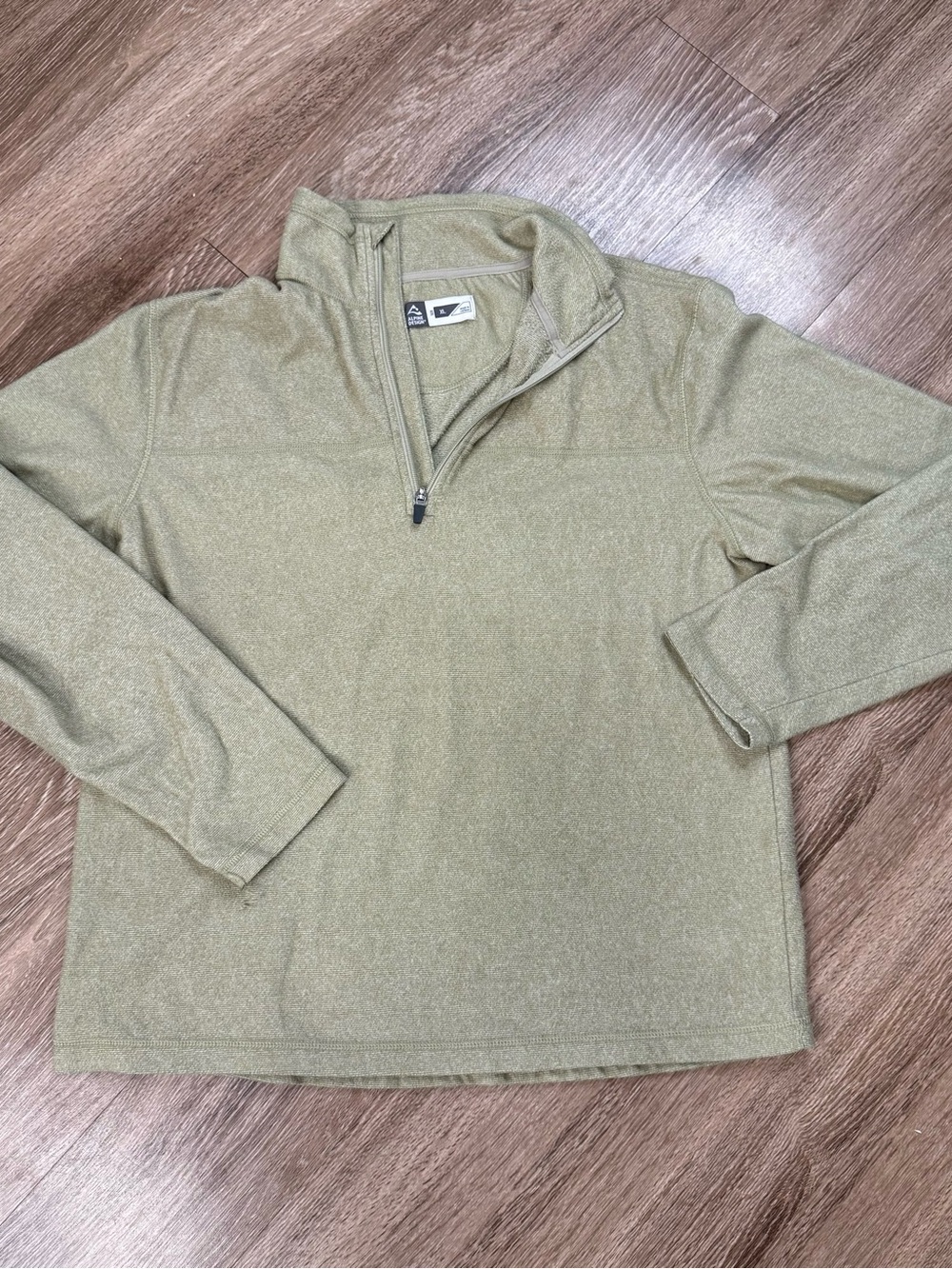 Alpine Design Men’s Quarter-Zip Pullover Sweater - Olive Green